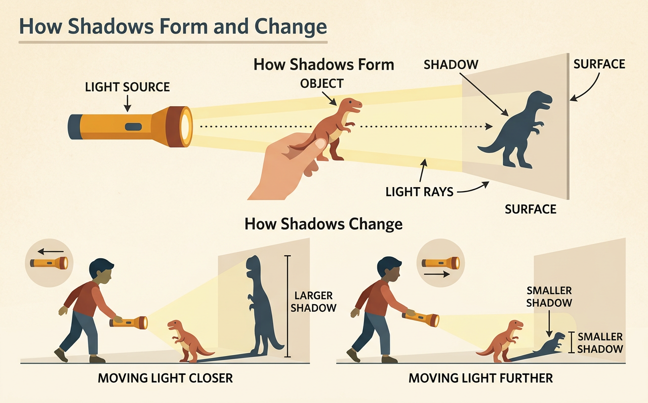 How Shadows Form and Change