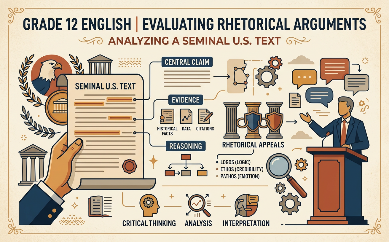 Evaluating Rhetorical Arguments in a Seminal U.S. Text