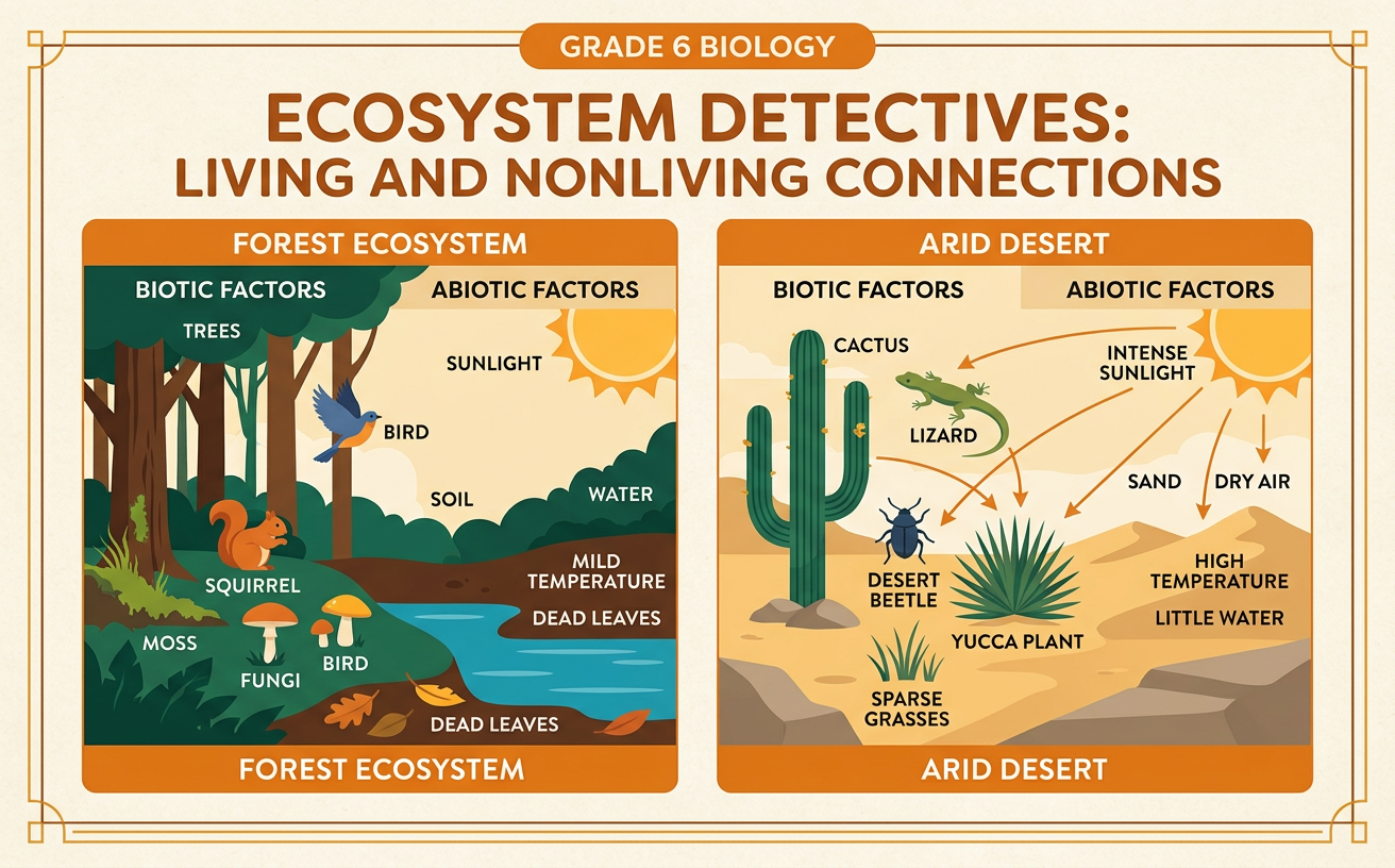 Ecosystem Detectives: Living and Nonliving Connections