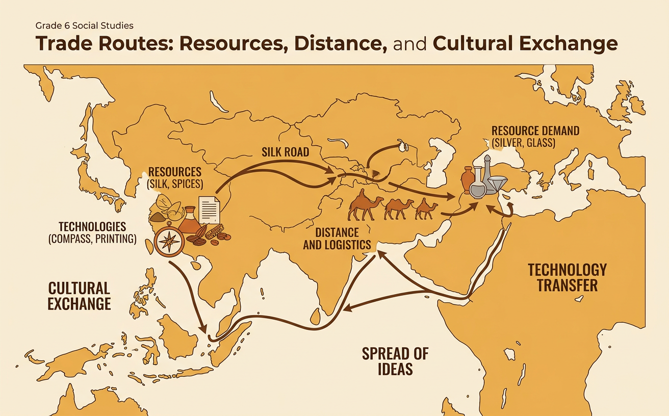 Trade Routes: Resources, Distance, and Cultural Exchange