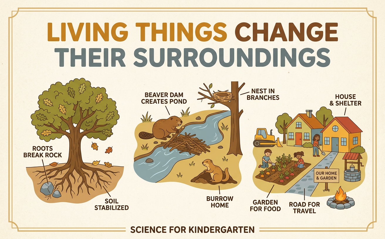 Living Things Change Their Surroundings