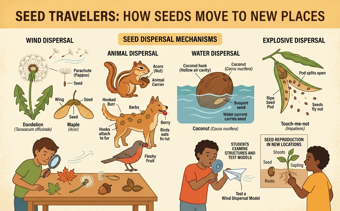 Seed Travelers: How Seeds Move to New Places