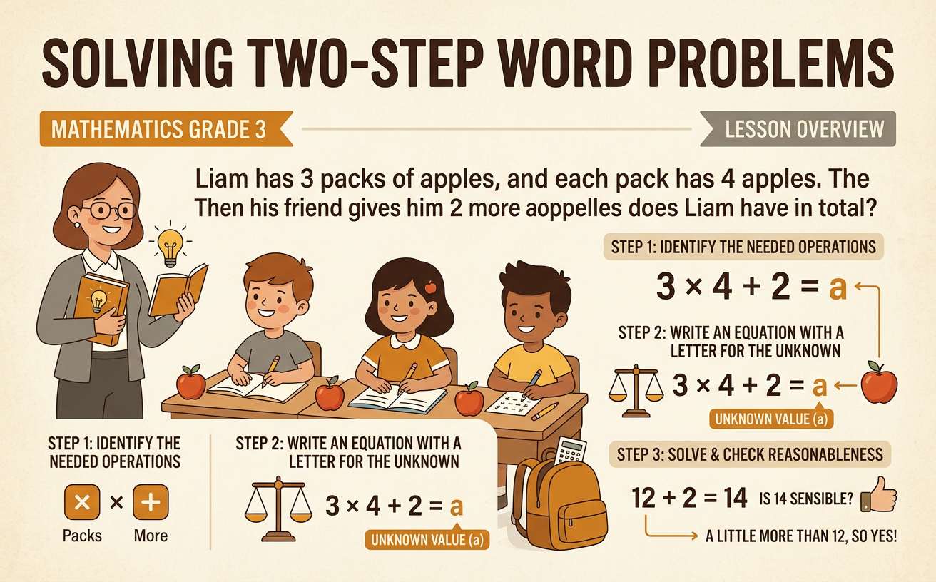 Solving Two-Step Word Problems