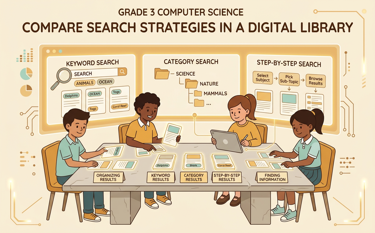 Compare Search Strategies in a Digital Library