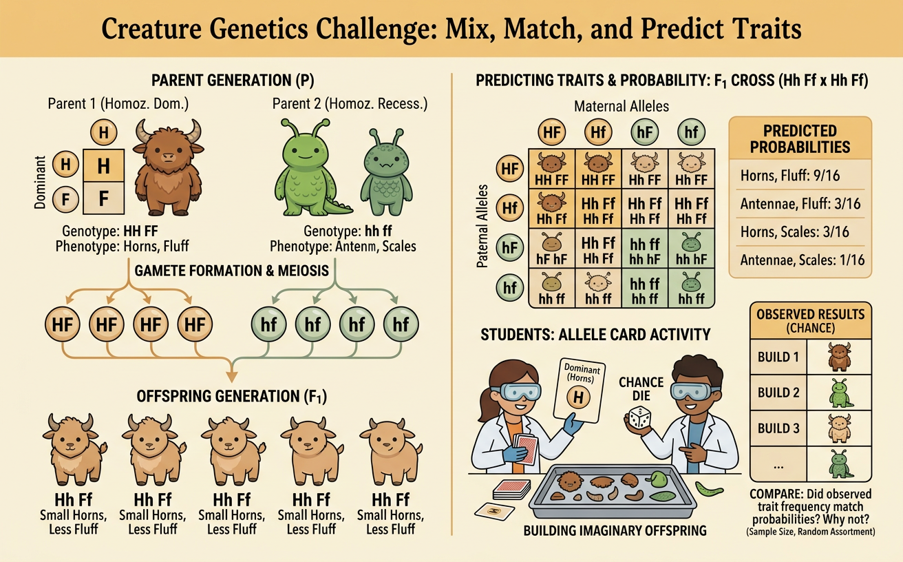 Creature Genetics Challenge: Mix, Match, and Predict Traits