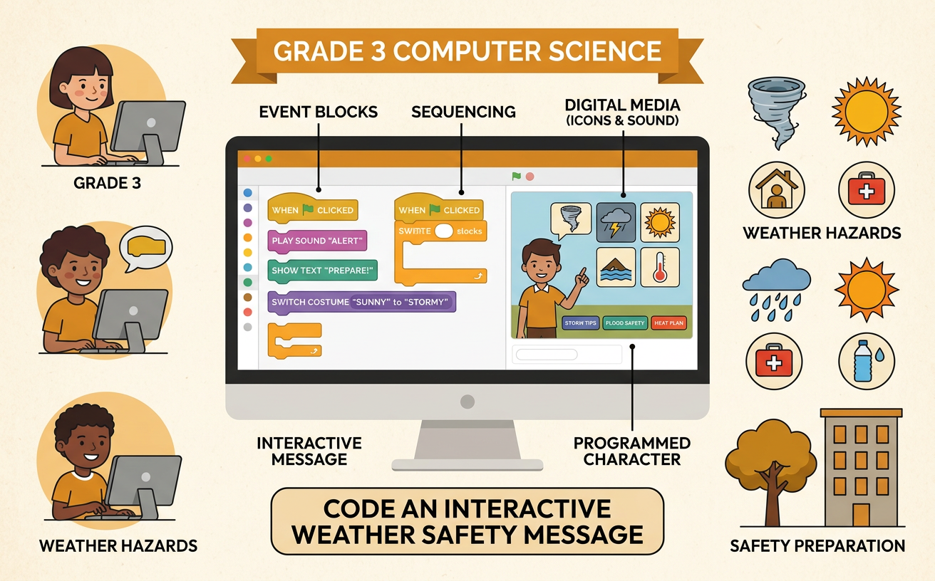 Code an Interactive Weather Safety Message
