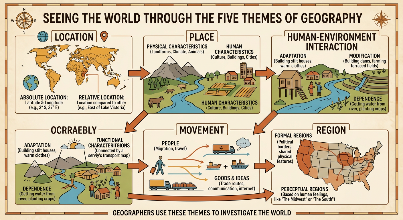 Seeing the World Through the Five Themes of Geography