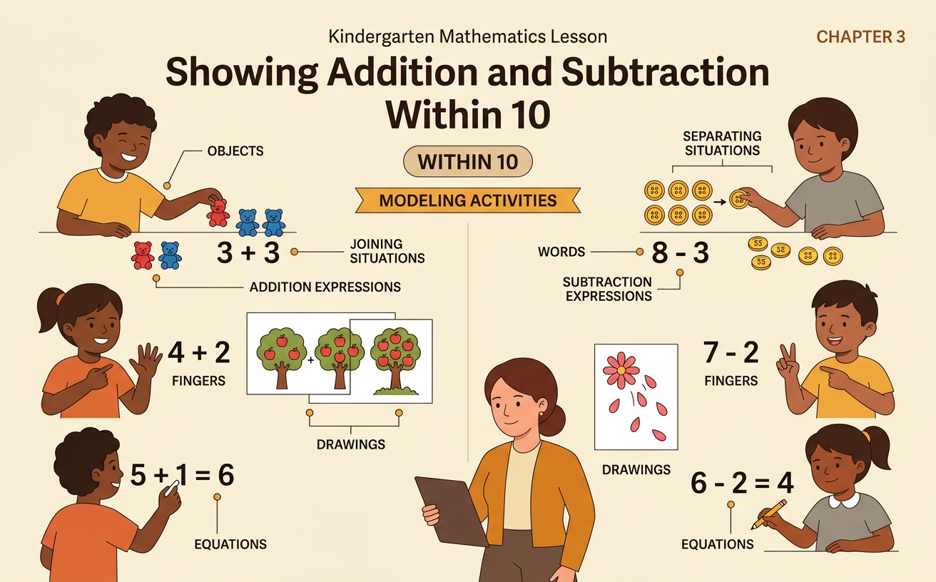 Showing Addition and Subtraction Within 10
