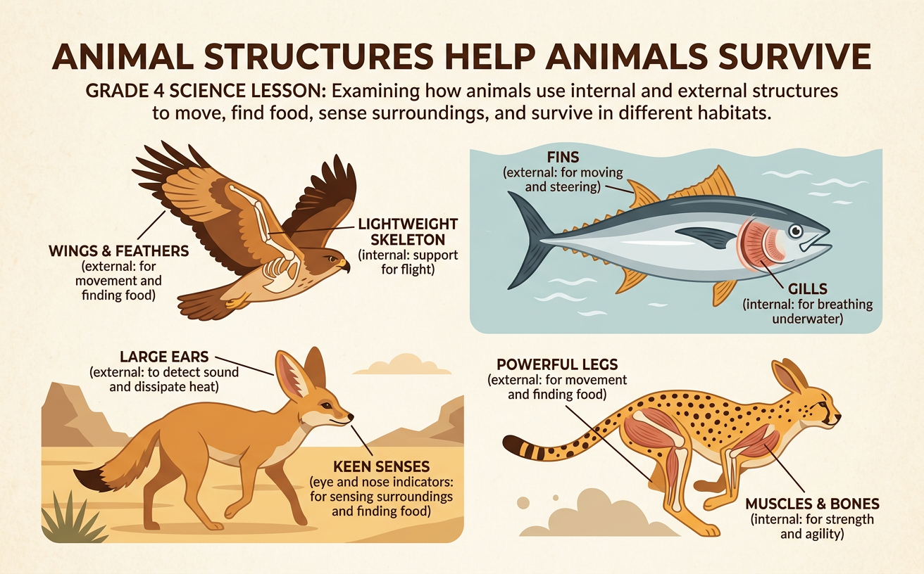 Animal Structures Help Animals Survive