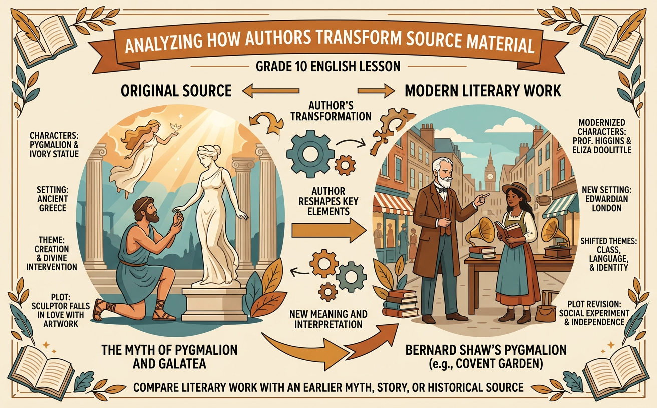 Analyzing How Authors Transform Source Material