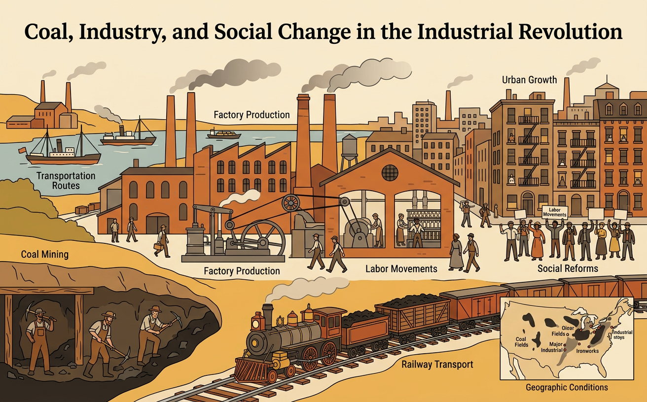 Coal, Industry, and Social Change in the Industrial Revolution