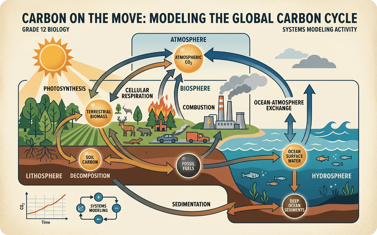 Carbon on the Move: Modeling the Global Carbon Cycle