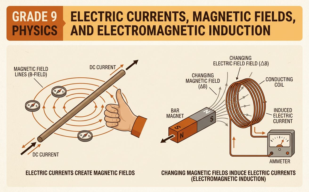 Electric Currents, Magnetic Fields, and Electromagnetic Induction