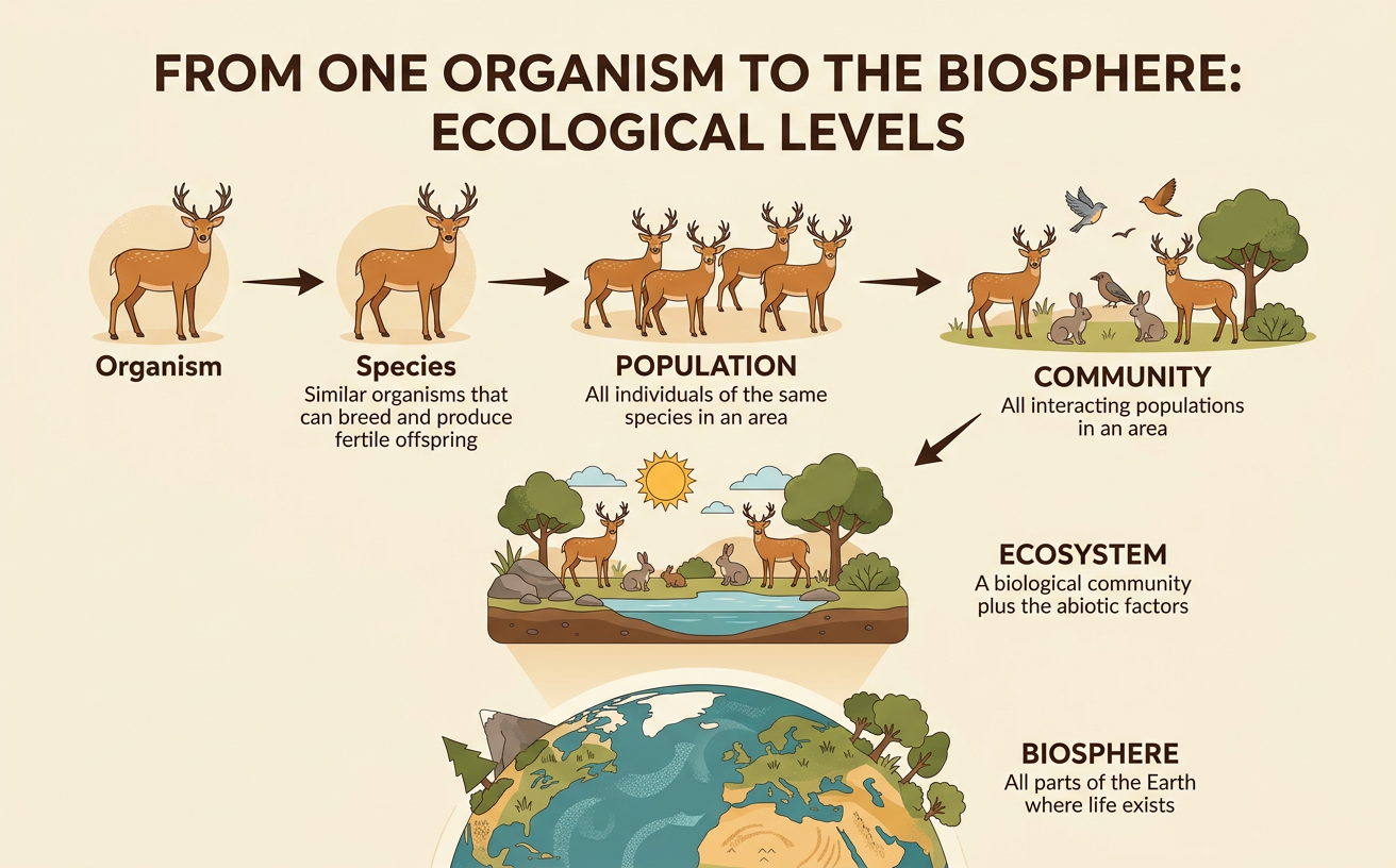 From One Organism to the Biosphere: Ecological Levels
