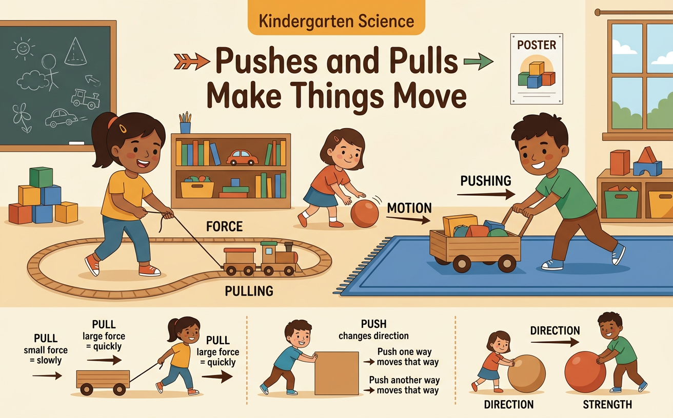 Pushes and Pulls Make Things Move
