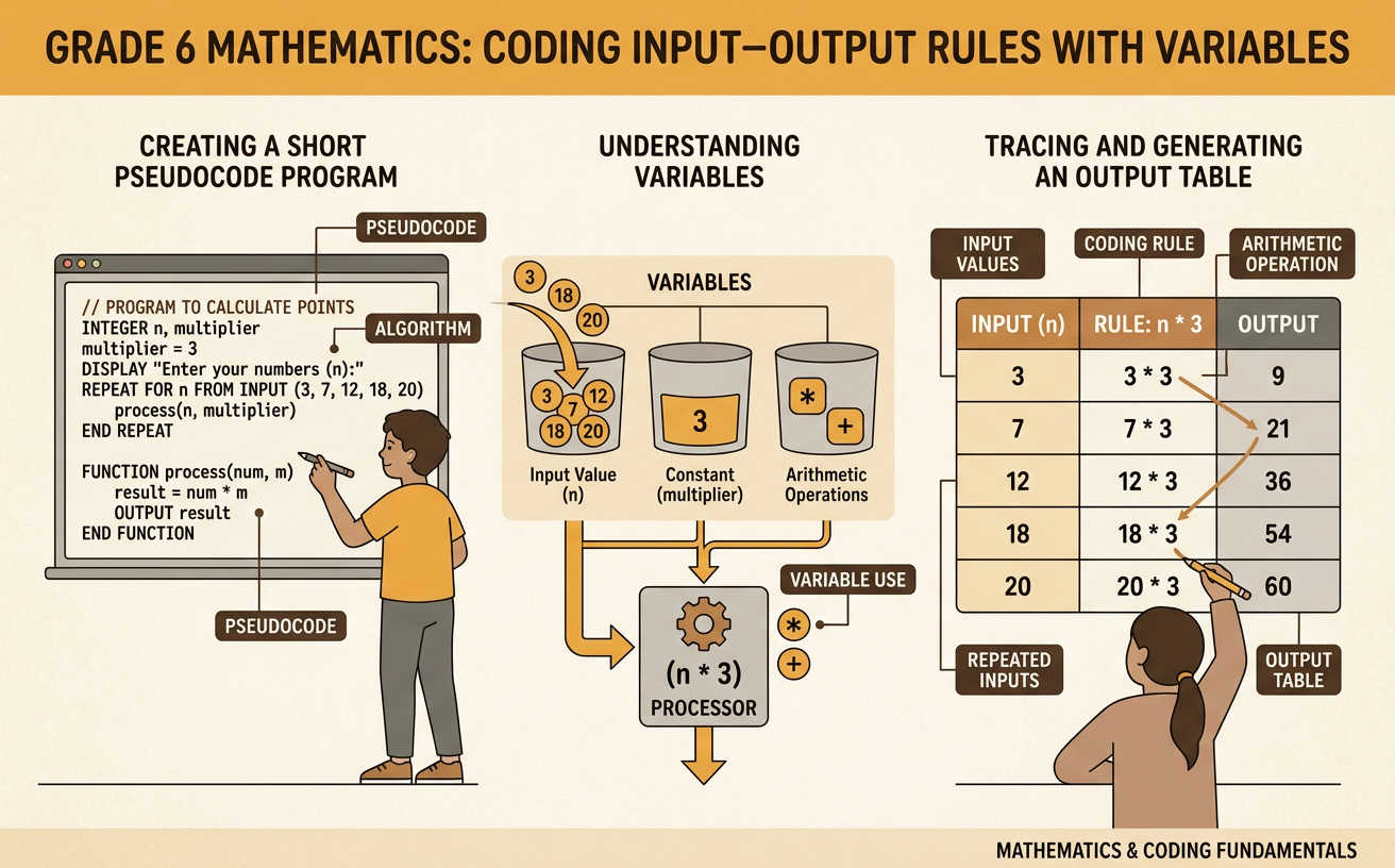 Coding Input-Output Rules with Variables