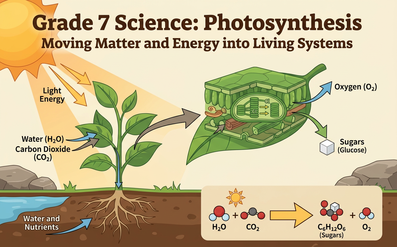 Photosynthesis: Moving Matter and Energy into Living Systems