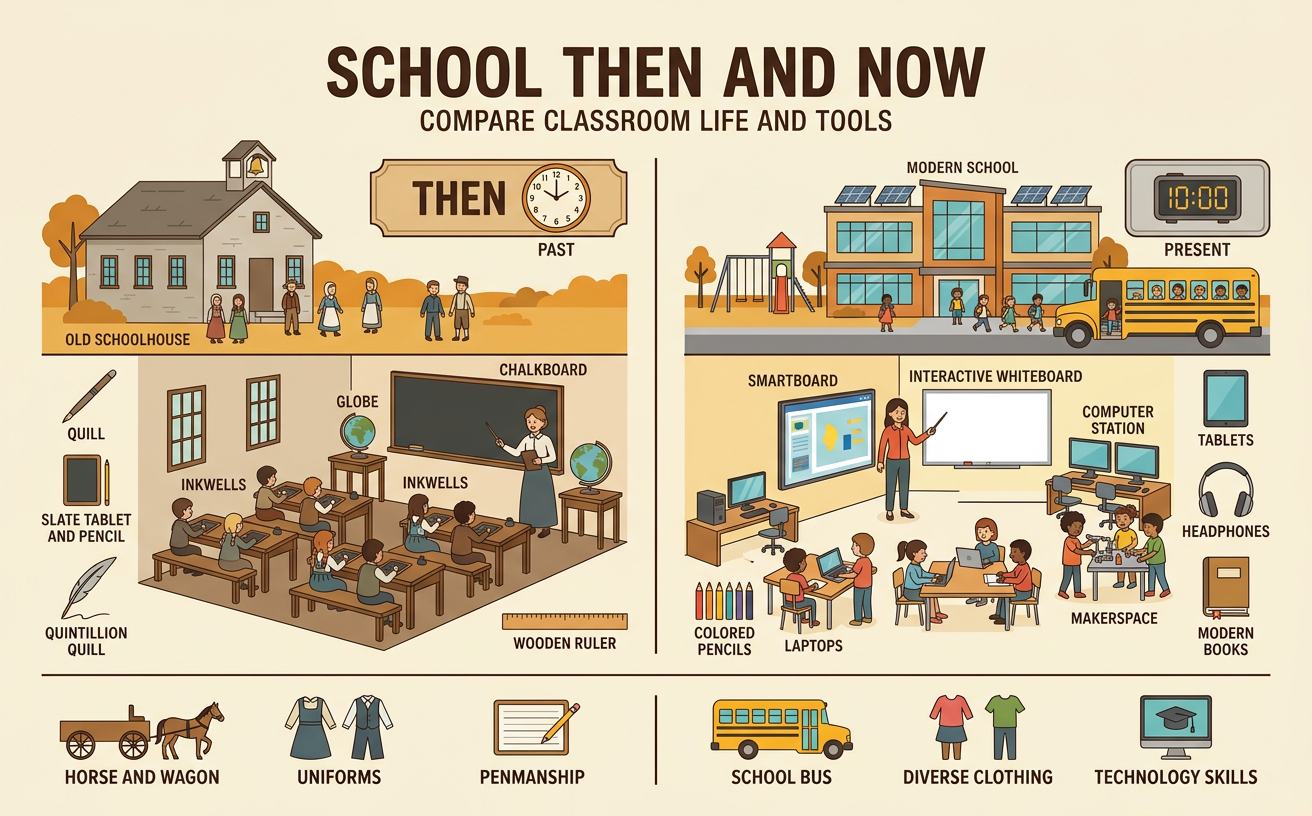 School Then and Now