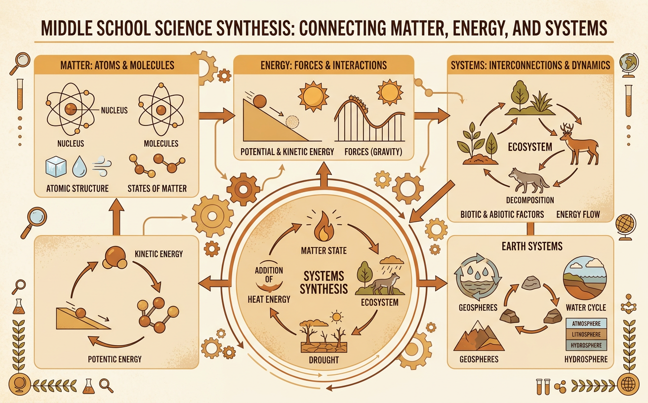 Middle School Science Synthesis: Connecting Matter, Energy, and Systems