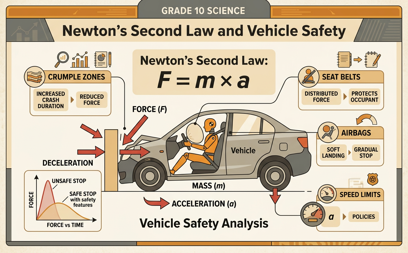 Newton’s Second Law and Vehicle Safety