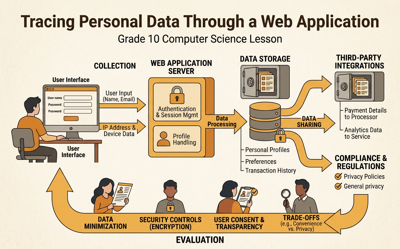 Tracing Personal Data Through a Web Application