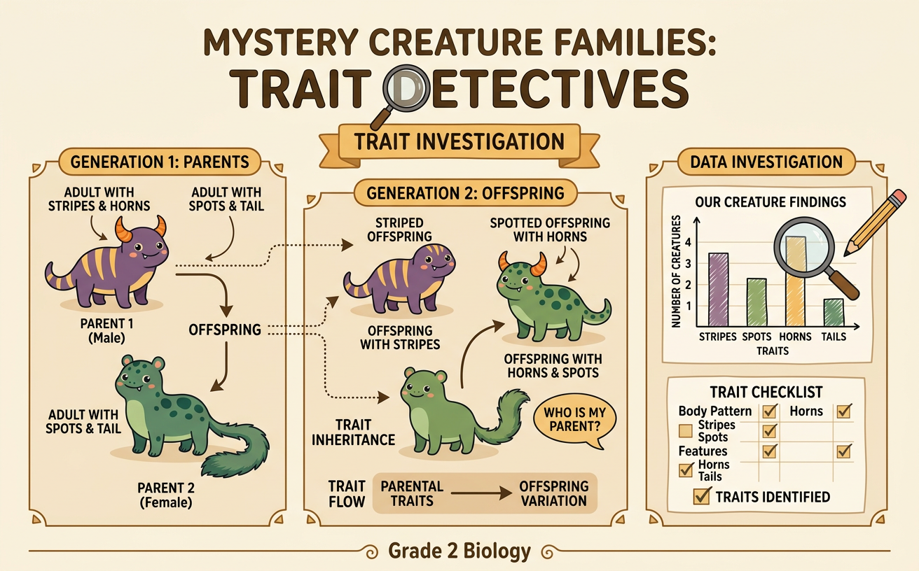 Mystery Creature Families: Trait Detectives