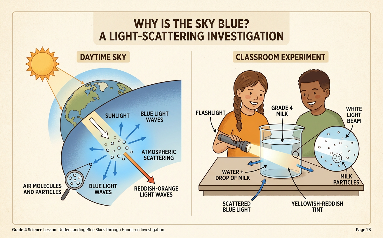 Why Is the Sky Blue? A Light-Scattering Investigation