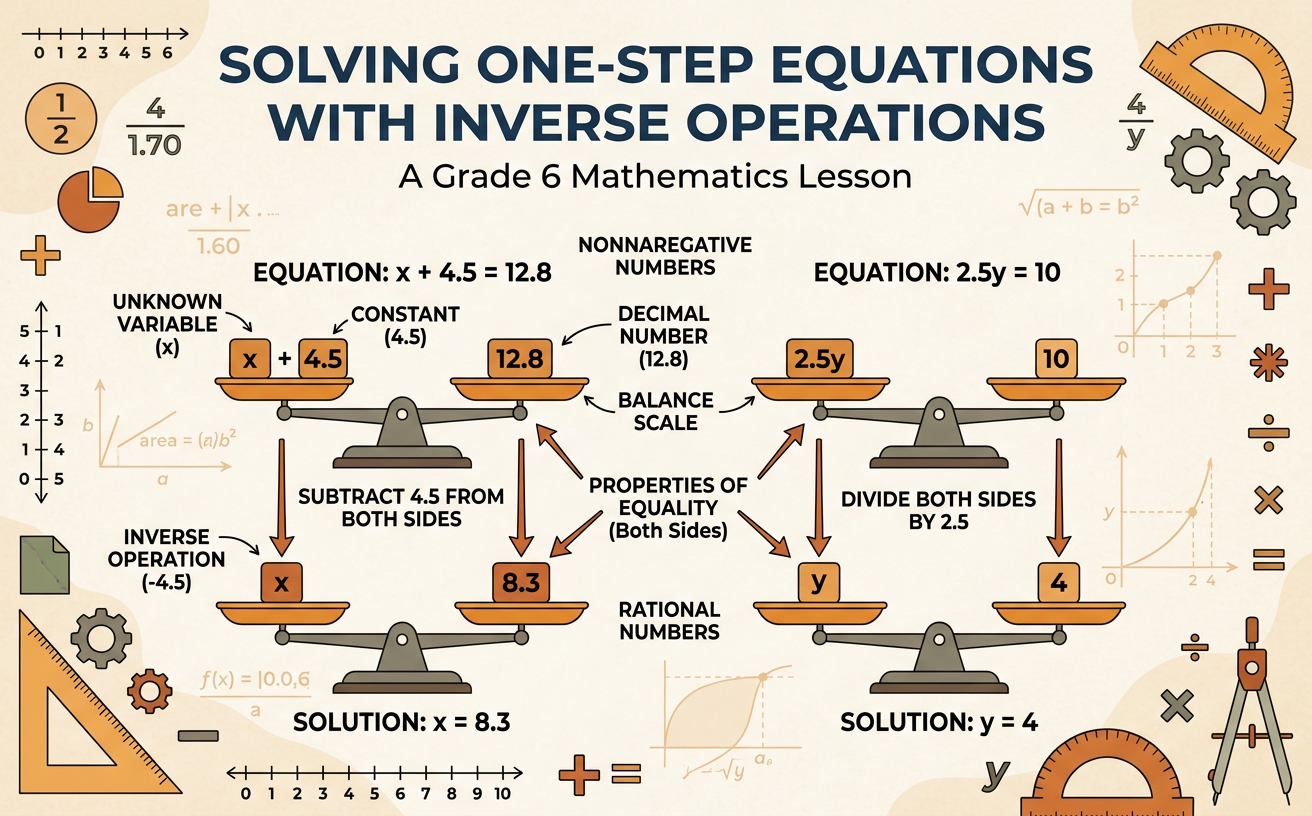 Solving One-Step Equations with Inverse Operations