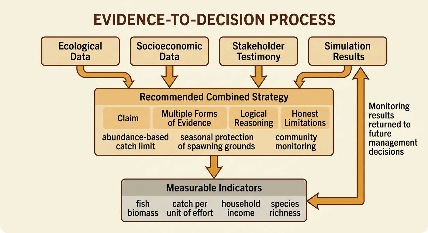 A management dashboard connects a combined fishery policy to ecological and socioeconomic indicators used for future adjustments.