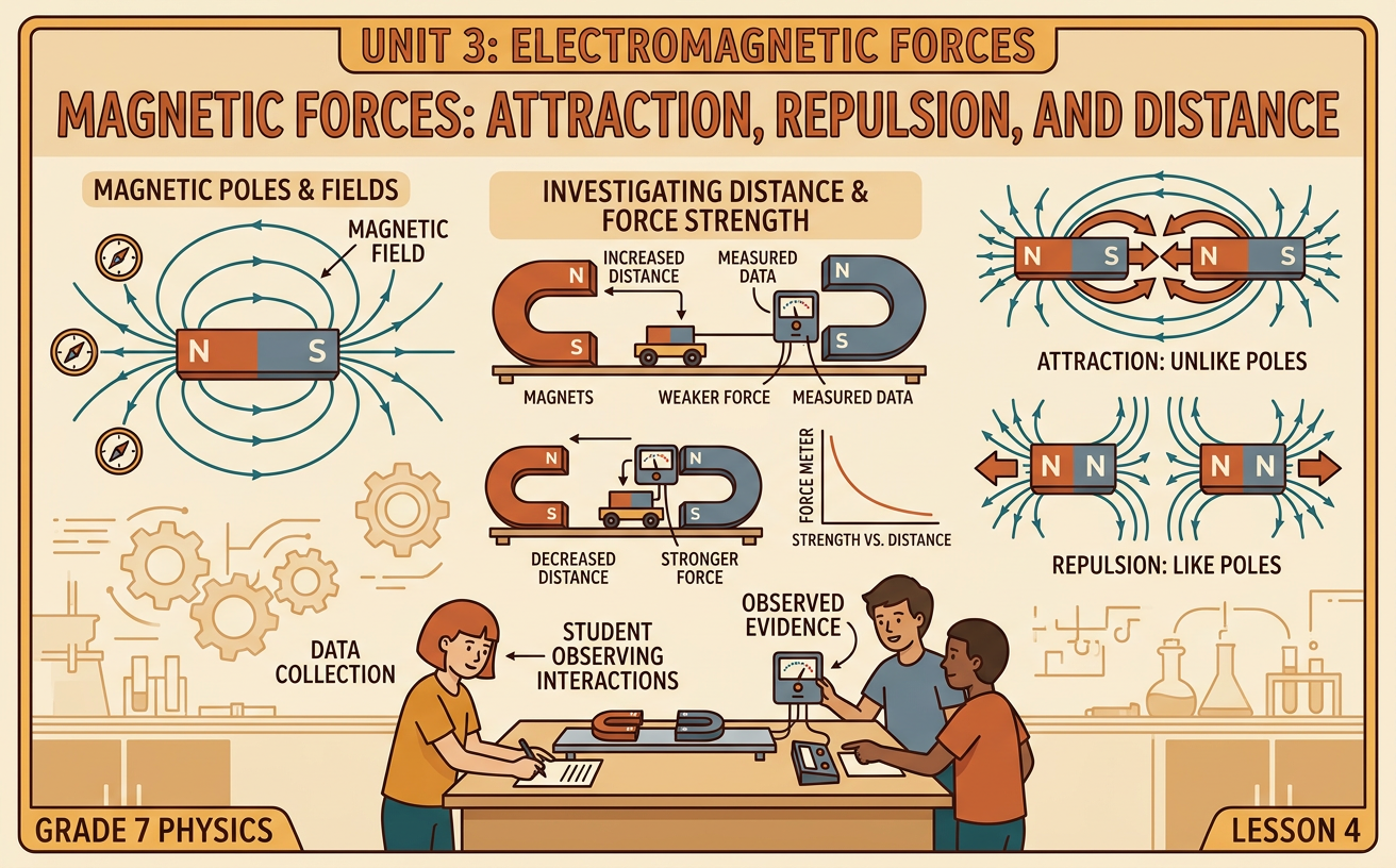 Magnetic Forces: Attraction, Repulsion, and Distance