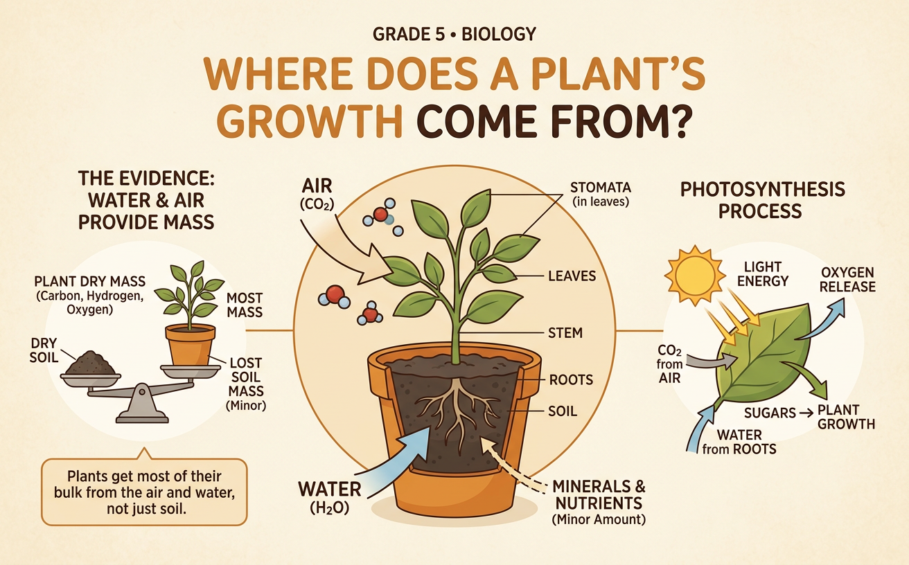 Where Does a Plant’s Growth Come From?