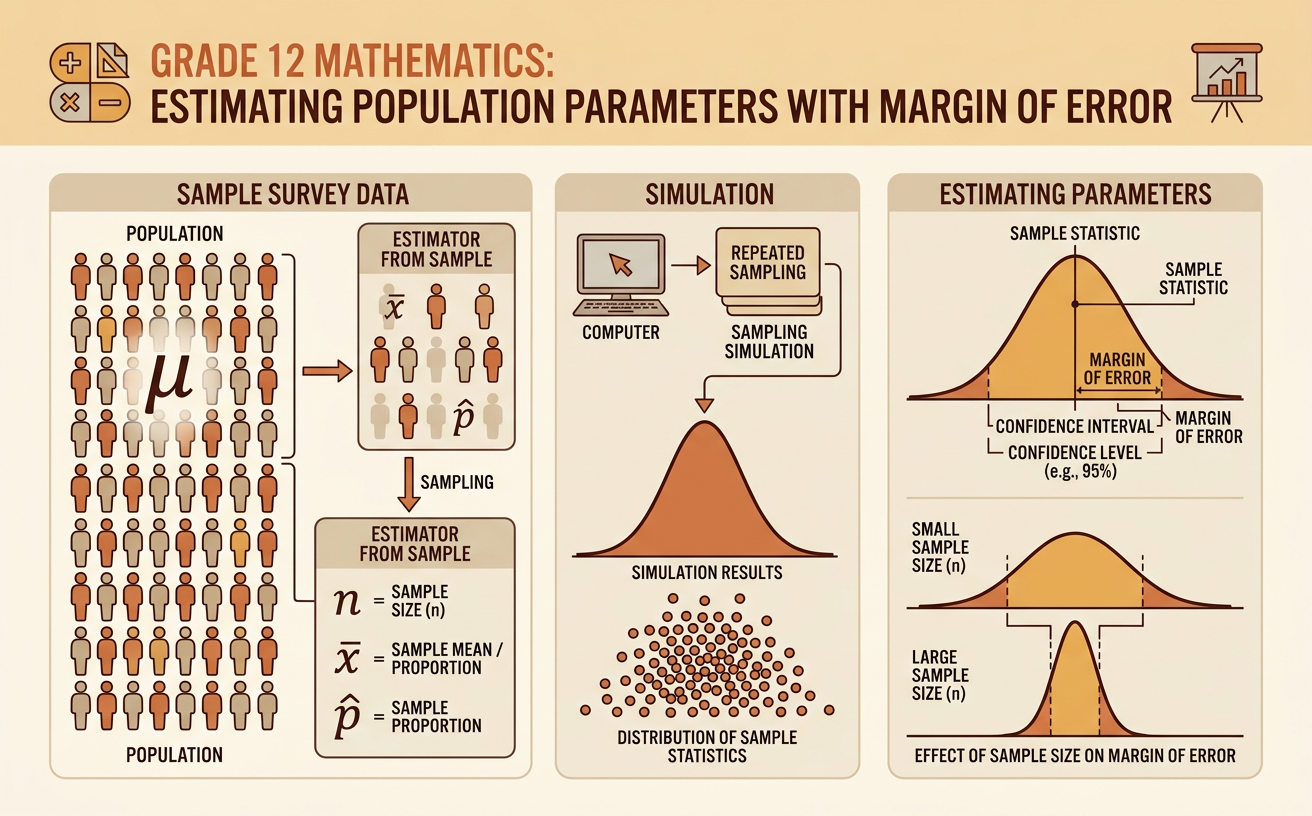 Estimating Population Parameters with Margin of Error