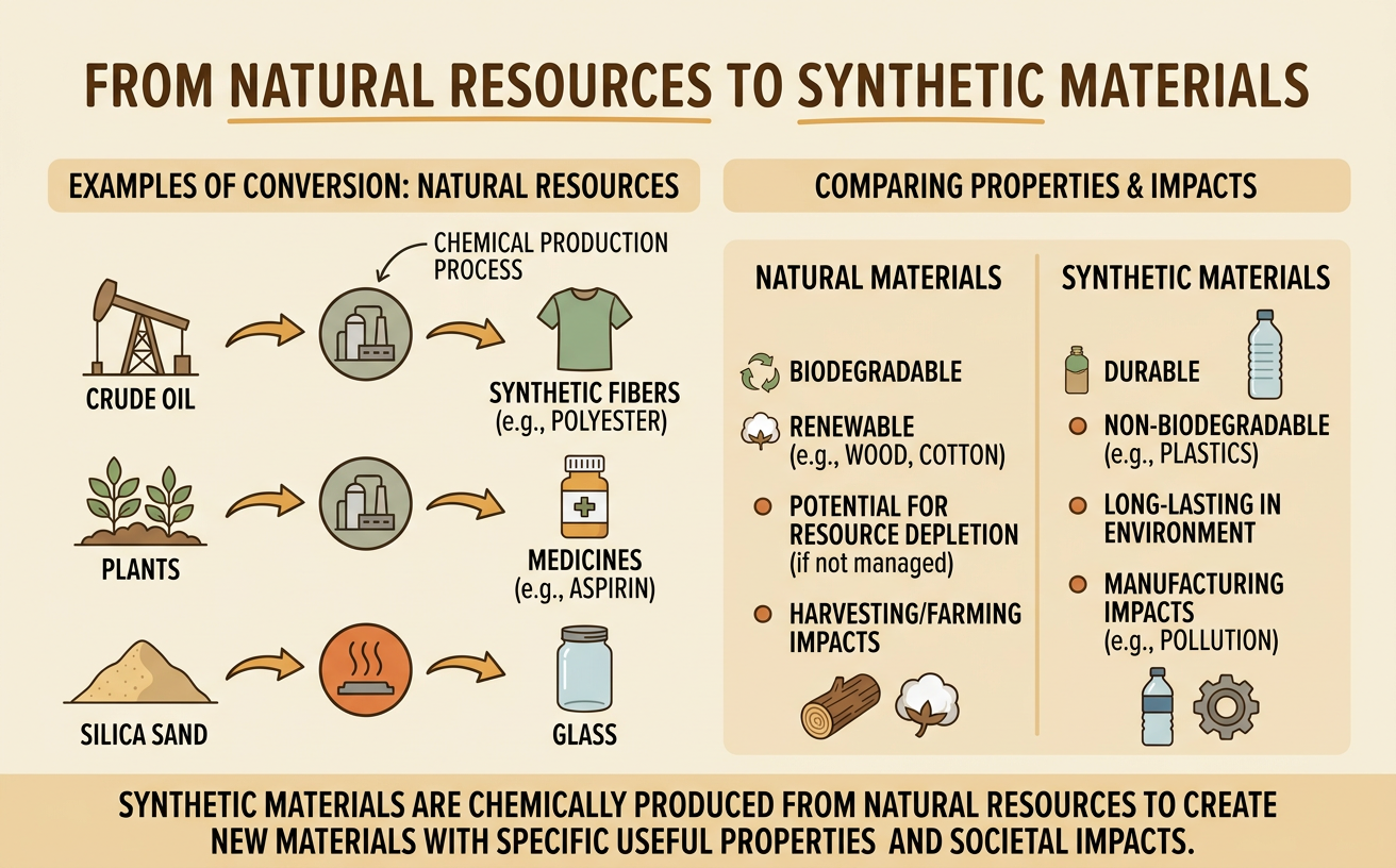 From Natural Resources to Synthetic Materials