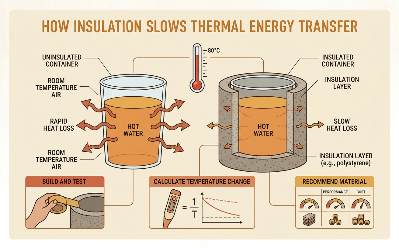 How Insulation Slows Thermal Energy Transfer