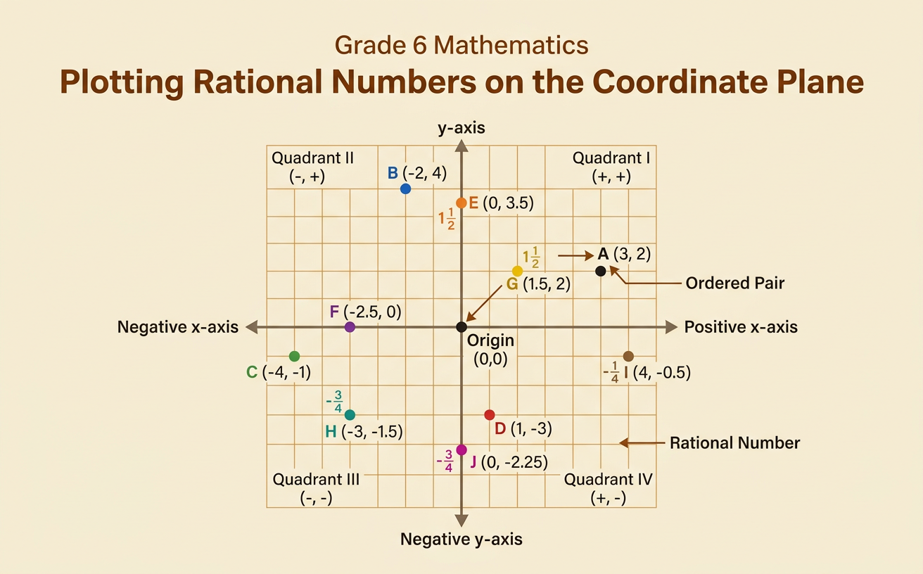 Plotting Rational Numbers on the Coordinate Plane
