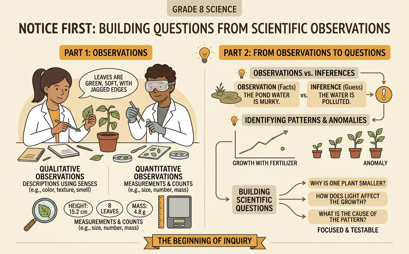 Notice First: Building Questions from Scientific Observations
