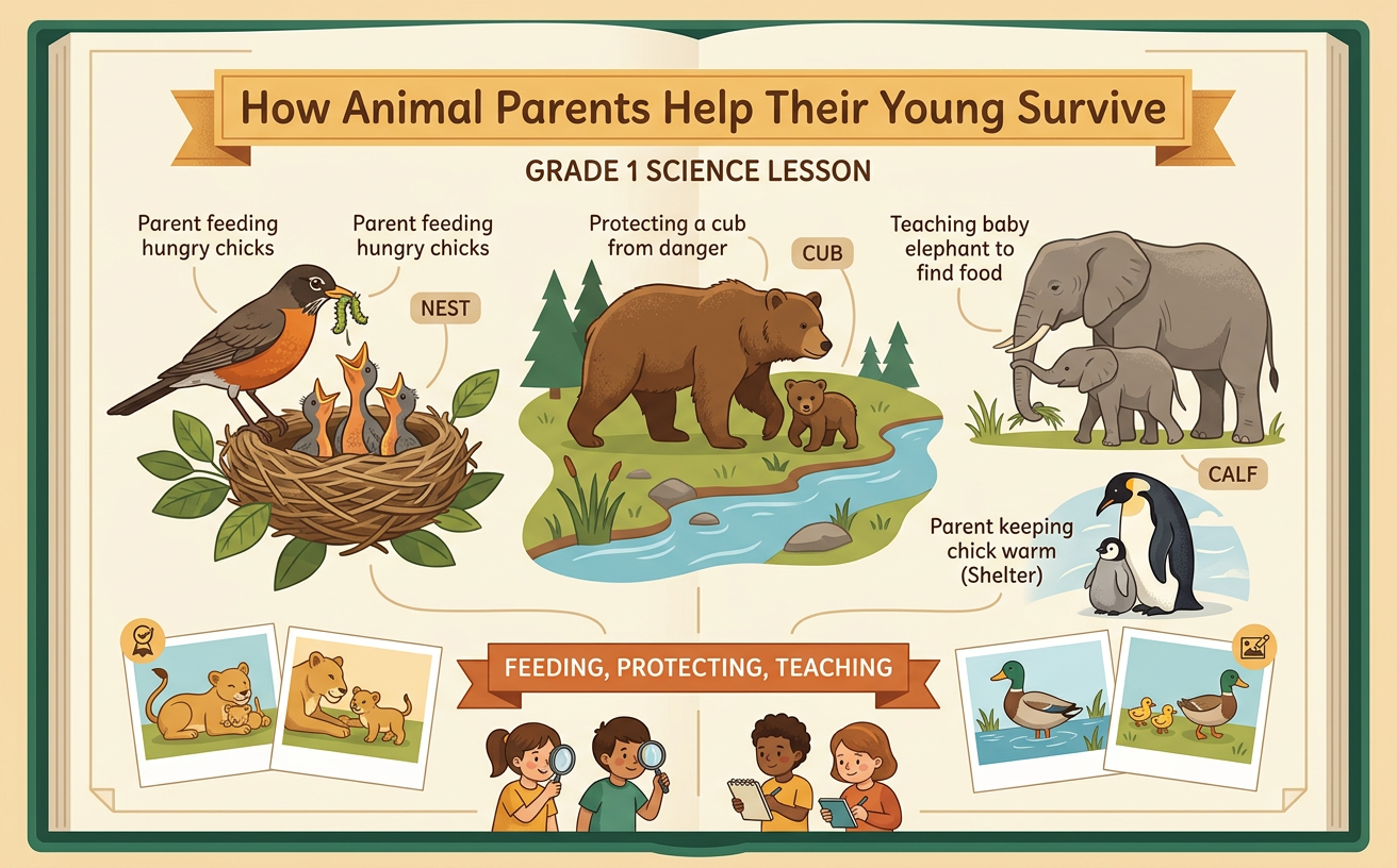 How Animal Parents Help Their Young Survive