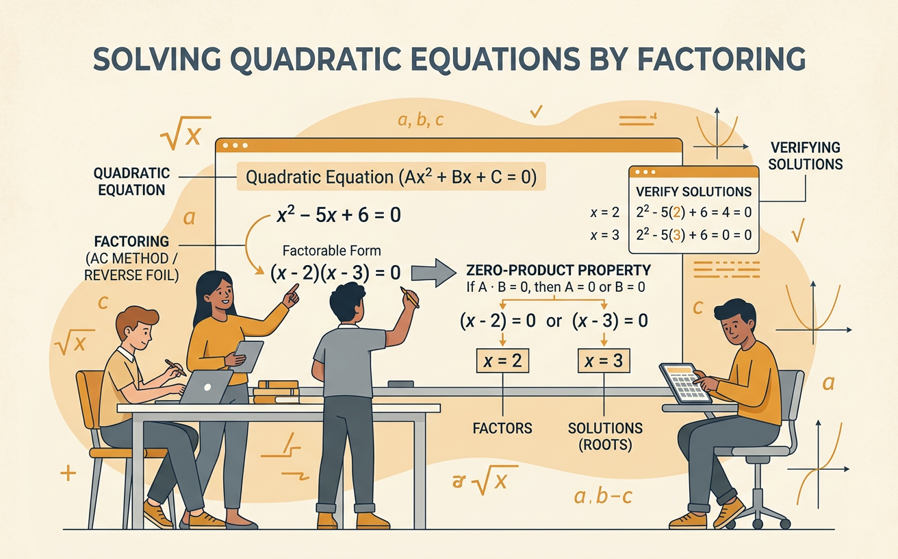 Solving Quadratic Equations by Factoring