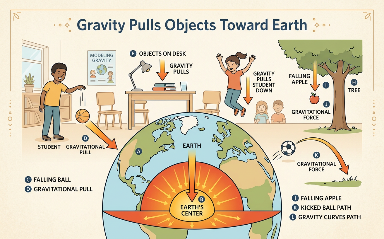 Gravity Pulls Objects Toward Earth