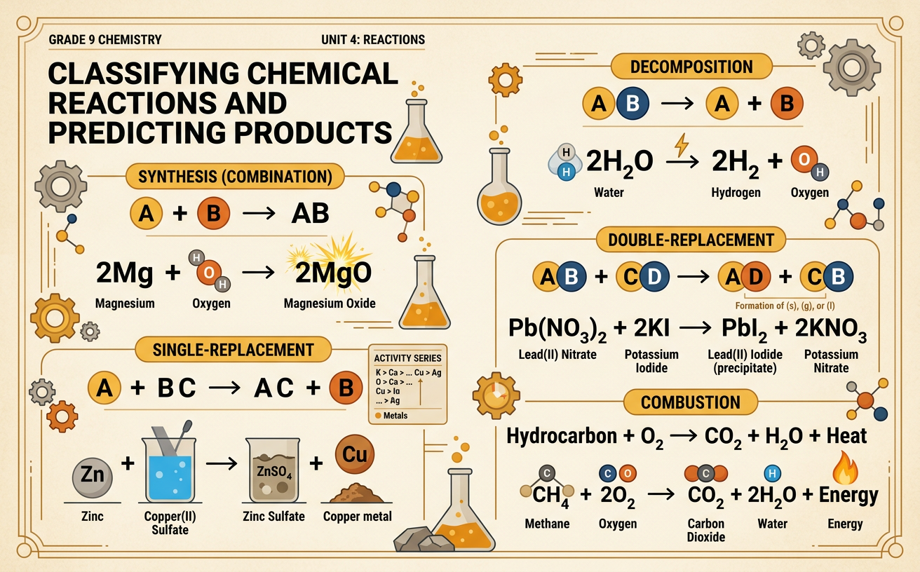 Classifying Chemical Reactions and Predicting Products
