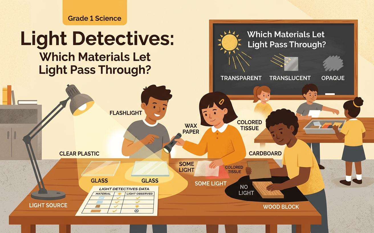Light Detectives: Which Materials Let Light Pass Through?