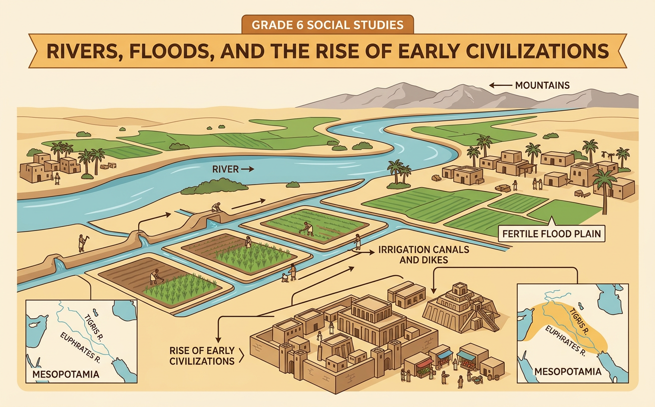 Rivers, Floods, and the Rise of Early Civilizations
