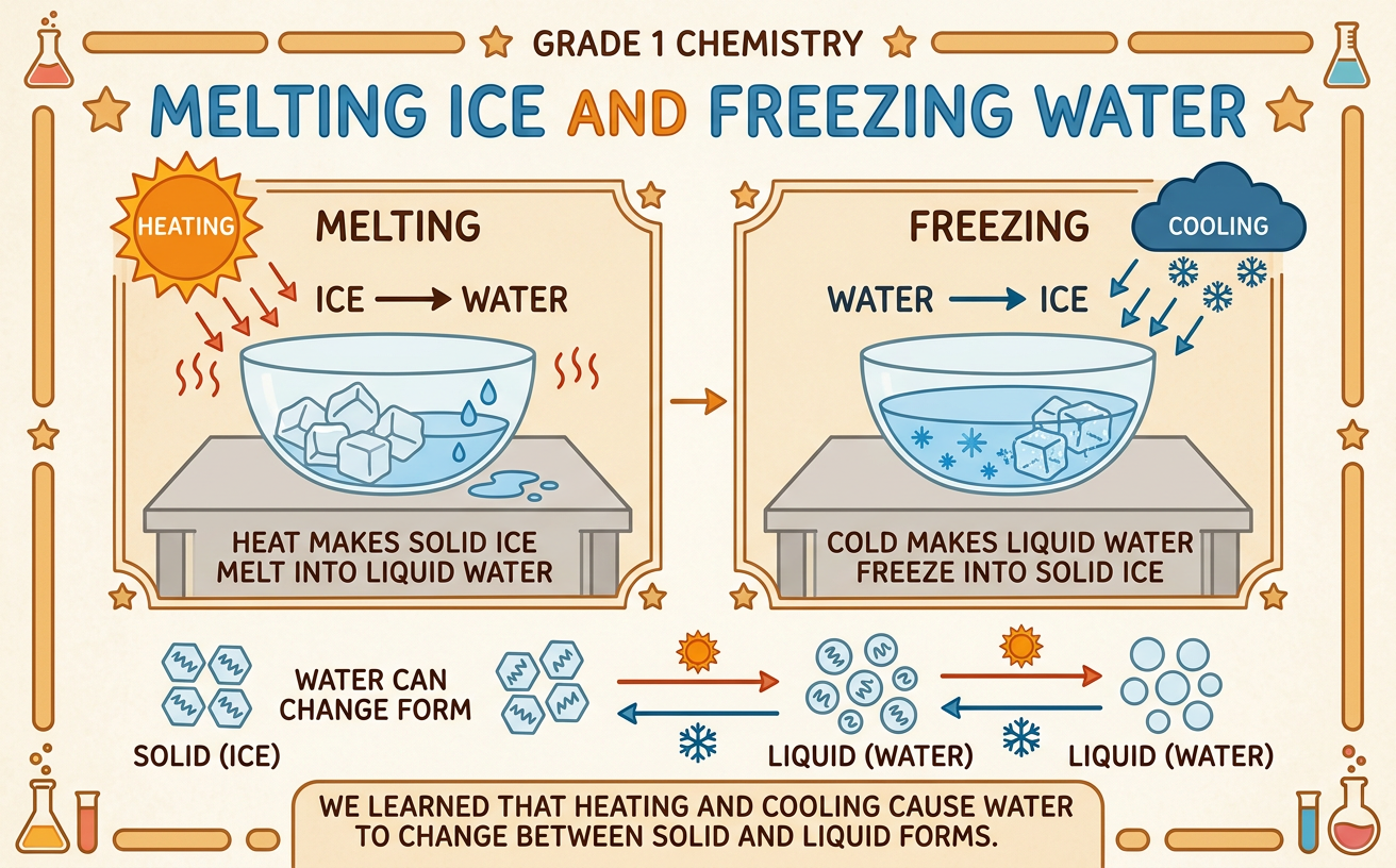 Melting Ice and Freezing Water