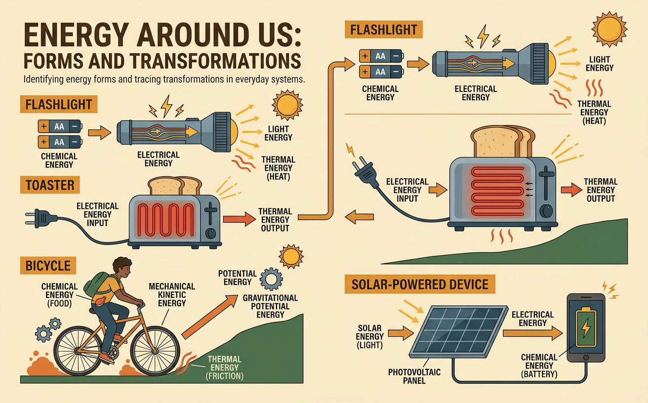 Energy Around Us: Forms and Transformations