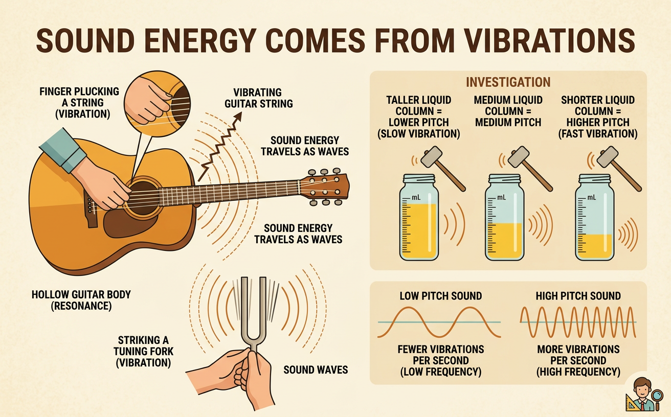 Sound Energy Comes from Vibrations
