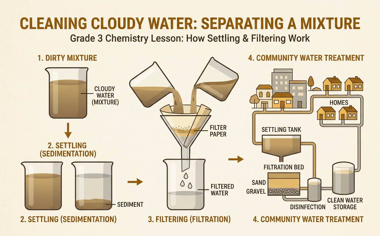 Cleaning Cloudy Water: Separating a Mixture