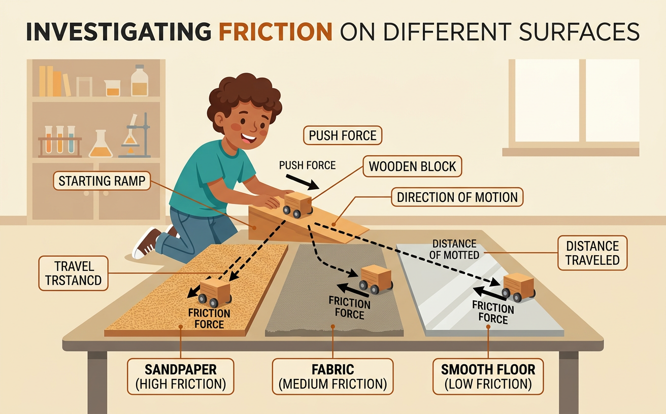 Investigating Friction on Different Surfaces
