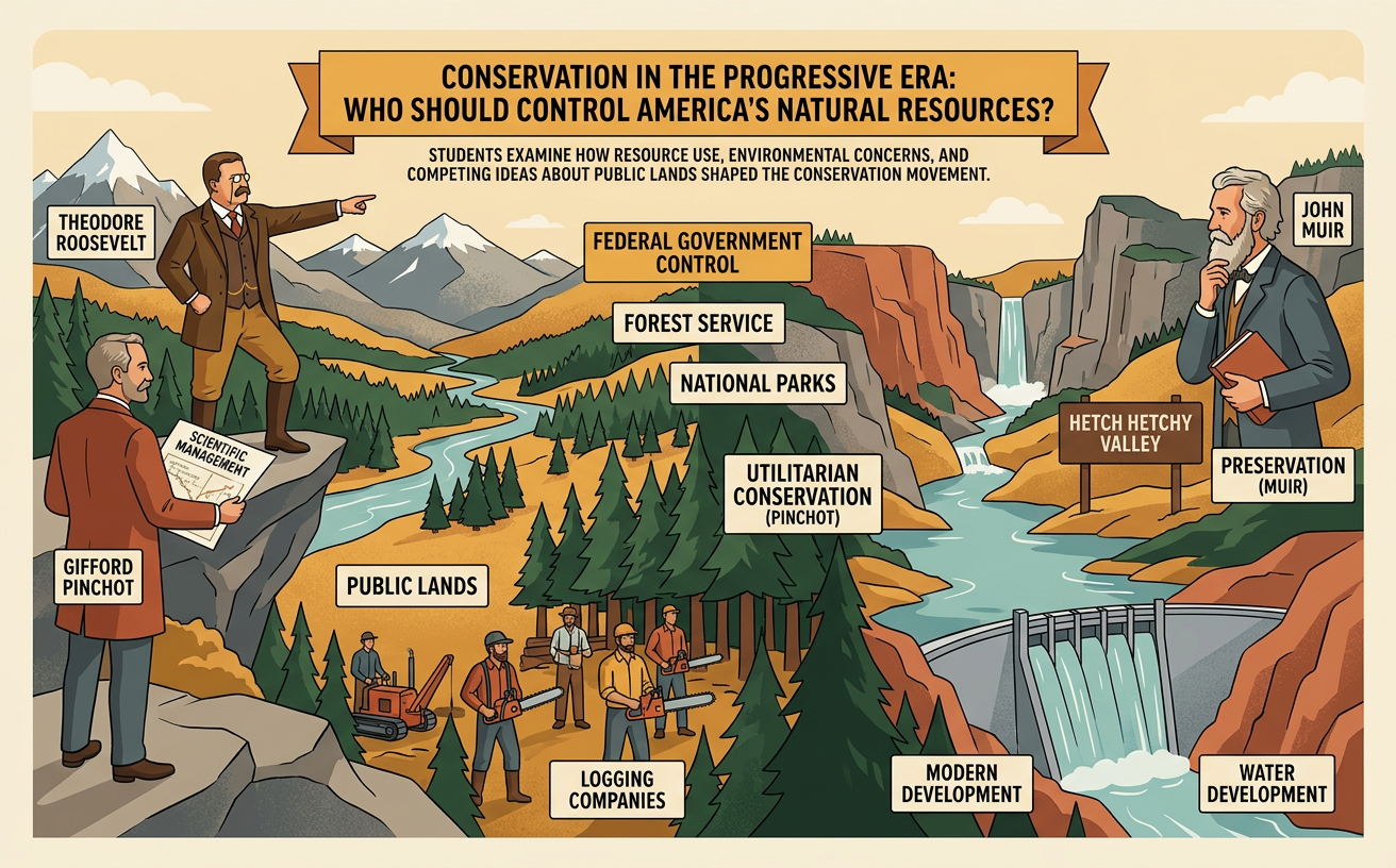 Conservation in the Progressive Era: Who Should Control America’s Natural Resources?
