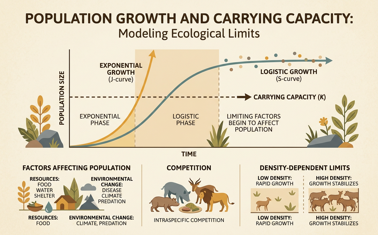 Population Growth and Carrying Capacity: Modeling Ecological Limits