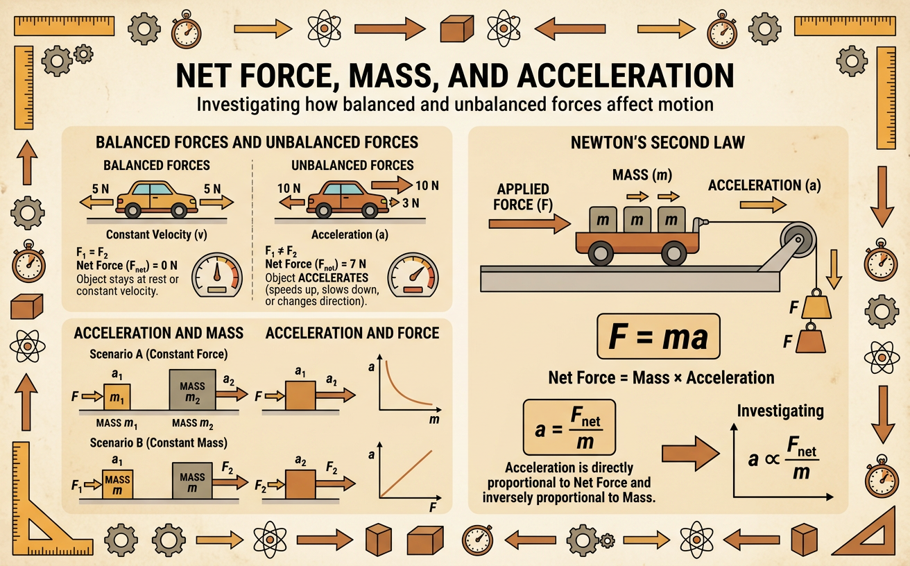 Net Force, Mass, and Acceleration
